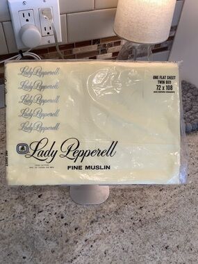 Vintage Yellow Fine Muslin Twin Flat Sheet by Lady Pepperell